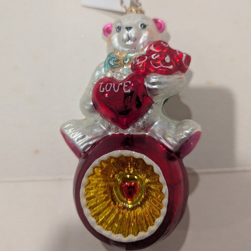 Christopher Radko Teddy Rose Reflections Ornament